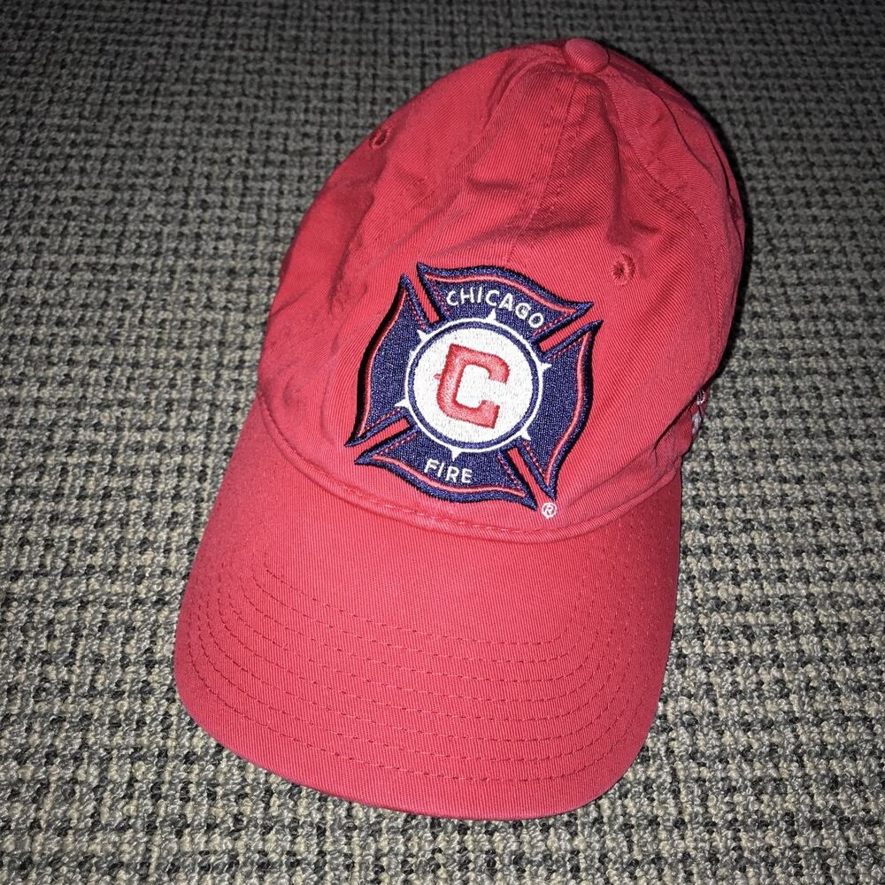Chicago Fire MLS Strap‎ back Hat Adidas Red OSFA